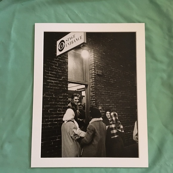 Elvis Presley art matted tv studio stage door fan - Picture 1 of 2